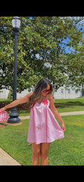 Pink palm dress