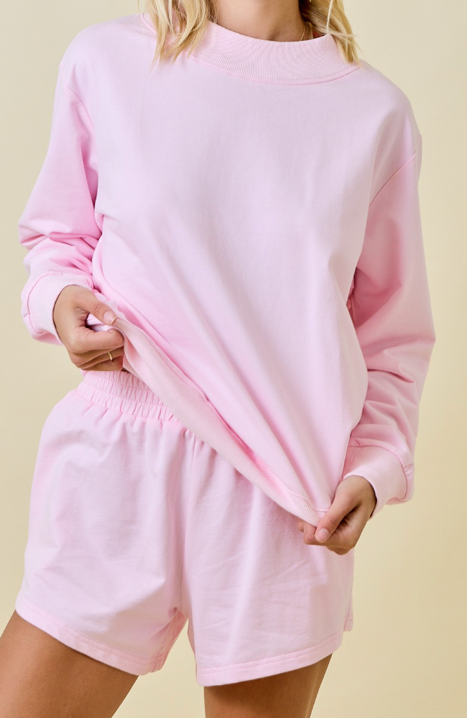 Pink Mock neck TOP