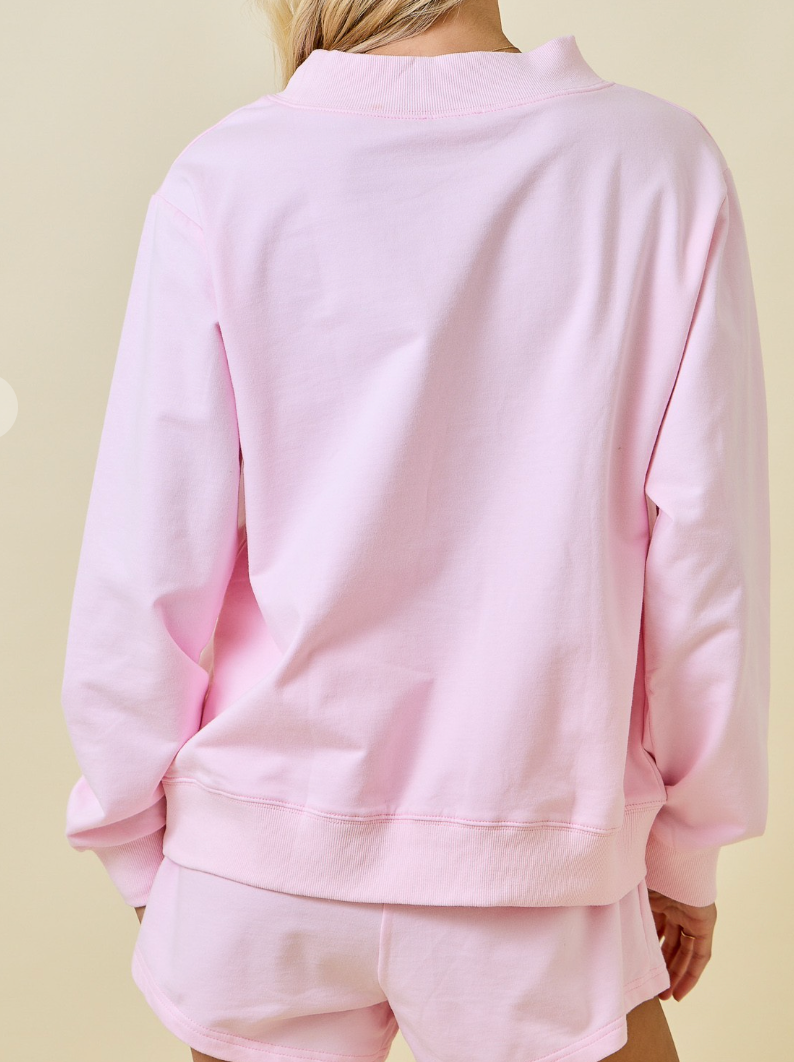 Pink Mock neck TOP